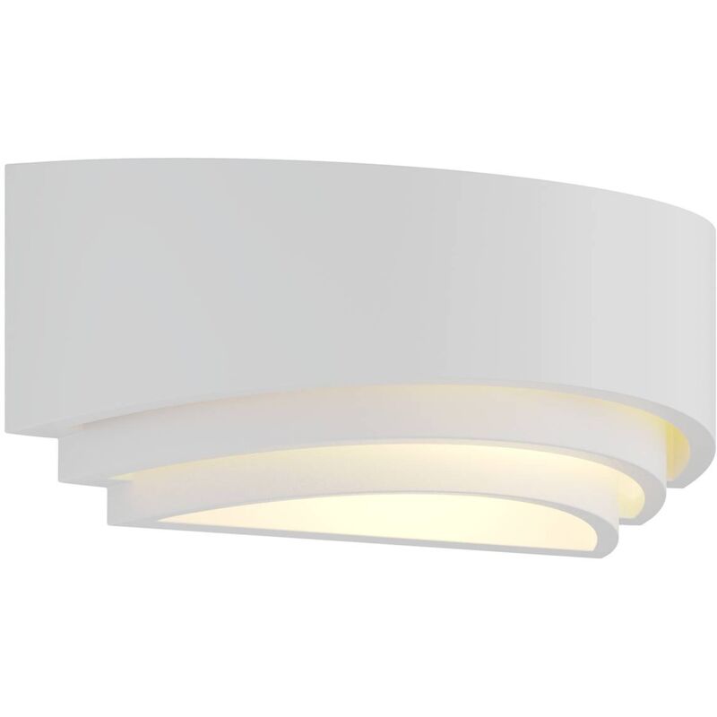 

Lindby - Aplique de yeso Lucien, 3 niveles, blanco