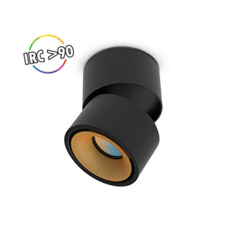 Aplique decorativo inclinable Cosmos IRC90 IP20 negro/dorado - 6W - 532-565-576 lm