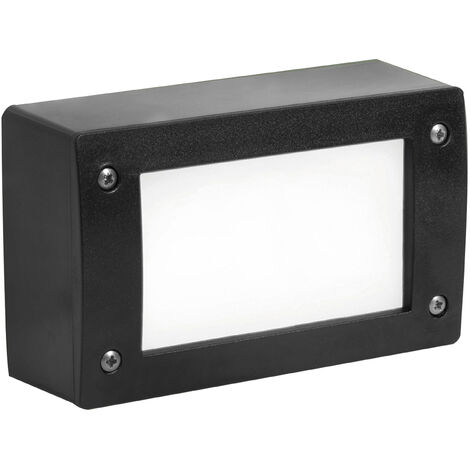 Aplique DEVON Rectangle S IP66 GX53 LED T2 3.20W 405lm/410lm/410lm CRI80 3000K/4000K/6500K Negro