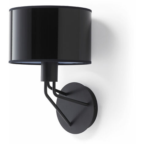 Aplique DIAGONAL E27 13W Negro Negro sintético