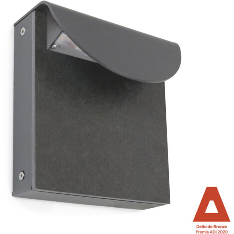 Aplique DION IP65 LED SMD 8.50W 1500lm(558lm) CRI80 3000K 120º Neolith Nero Zimbabwe