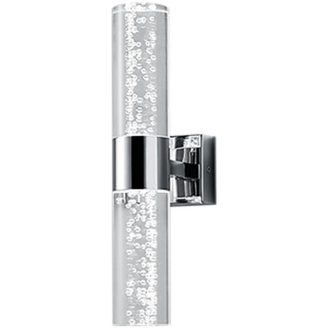 Aplique Doble Led Arriba y Abajo Bolsa Cromo con Burbujas IP44 Trio Lighting