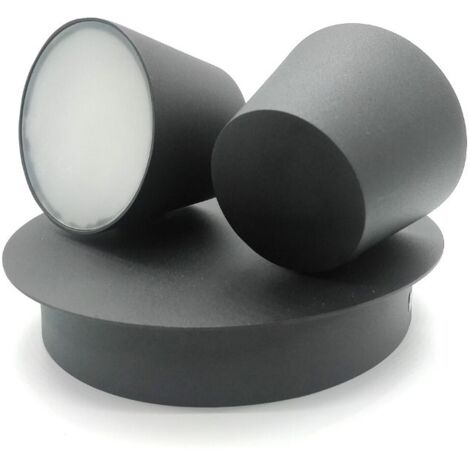 APLIQUE DOBLE LED DECO DIRECCION AJUSTABLE 2x6W 2700K 100º 100-240V NEGRO