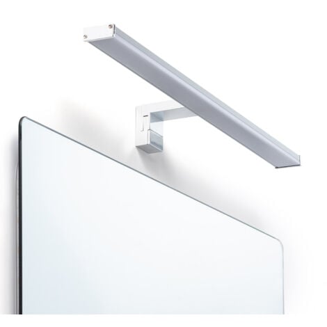 LEDKIA Aplique Espejo Baño 12W Plata Big Kendari 2700K Blanco Cálido