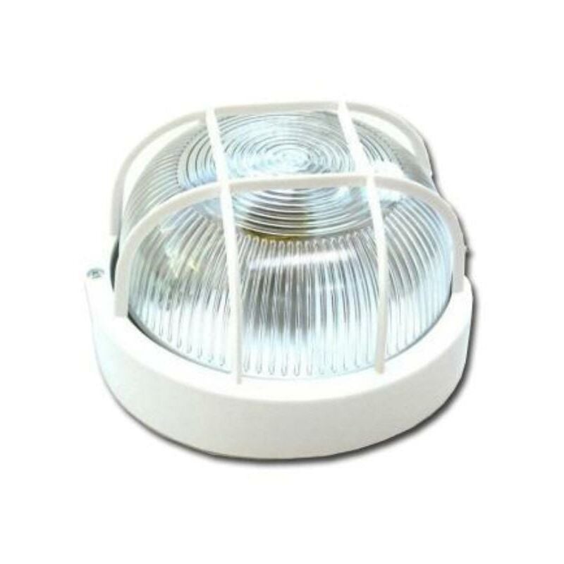 

electricidad aplique redondo 60w e-27 blanco caja ø18,5 cm 14022 - Mibricotienda