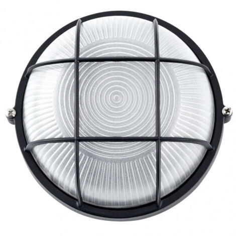 Aplique ext. aluminio apus grand. 1xe27 negro ip44 11x25x25  cm