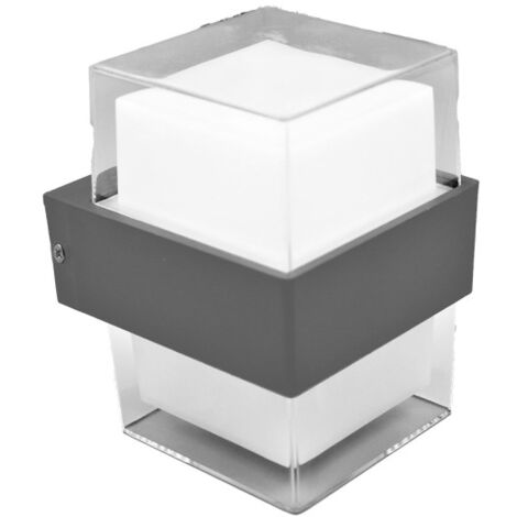 Aplique exterior 8w 3000k tucan gris ip44 500lm 13,3x9,5x10,5 cm