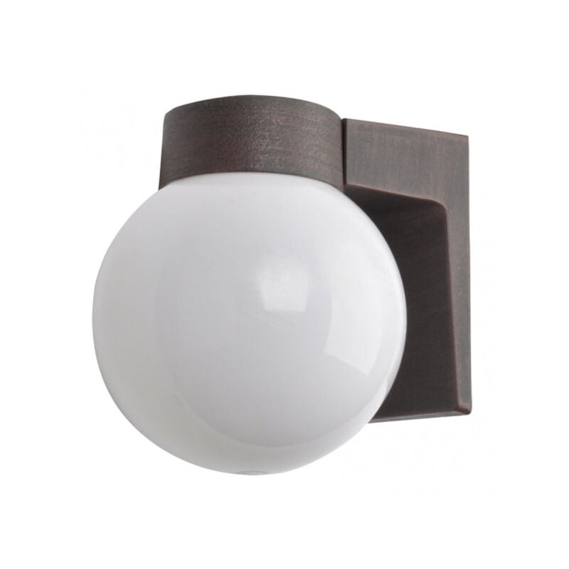 Applique procyon 1xe27 brun aluminium 18x15x18 cm ip44