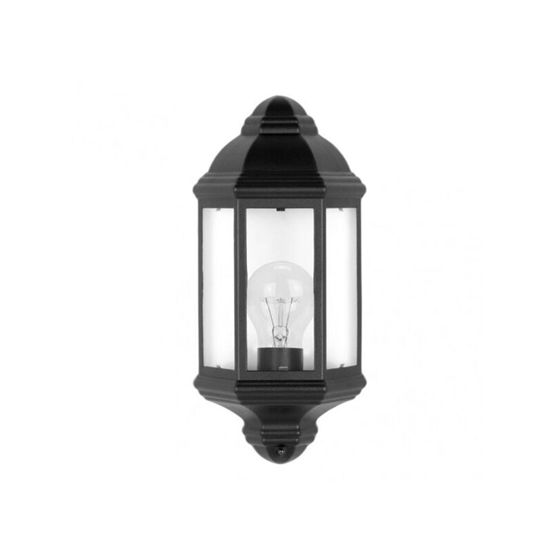 Shaula lampe murale d'extérieur aluminium 1xe27 noir ip44 36,5x16,5x16,5x9,5 cm