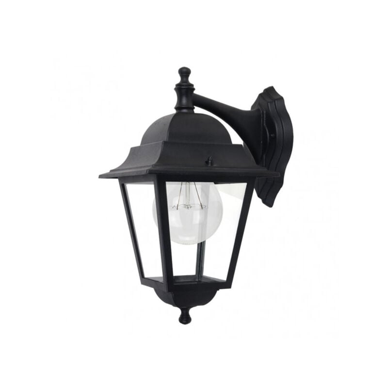 Applique murale spica aluminium extérieur 1xe27 noir ip44 42x28x21,5 cm