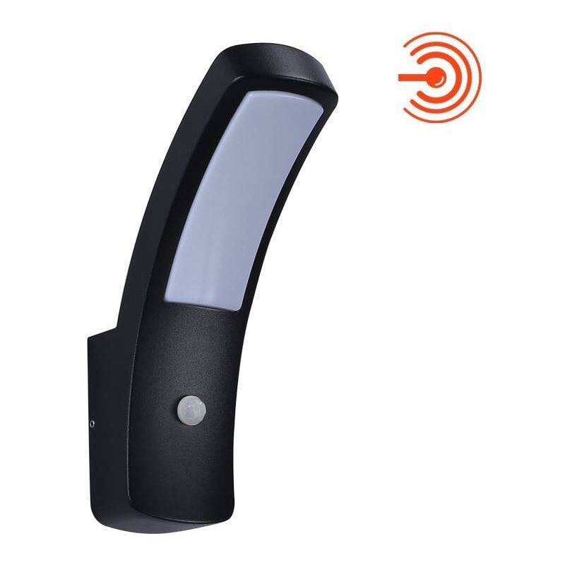 

Barcelona Led - Aplique exterior de pared LED con sensor PIR 'LUS' 13W IP54 | Negro