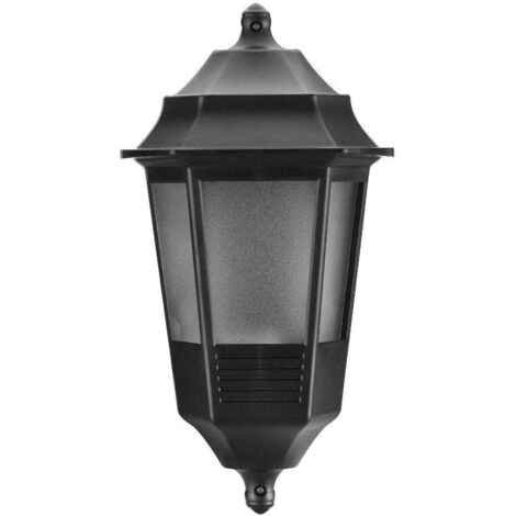 Aplique Exterior de Pared PC + PP Resistente con 3 Lados y Portalámparas E27