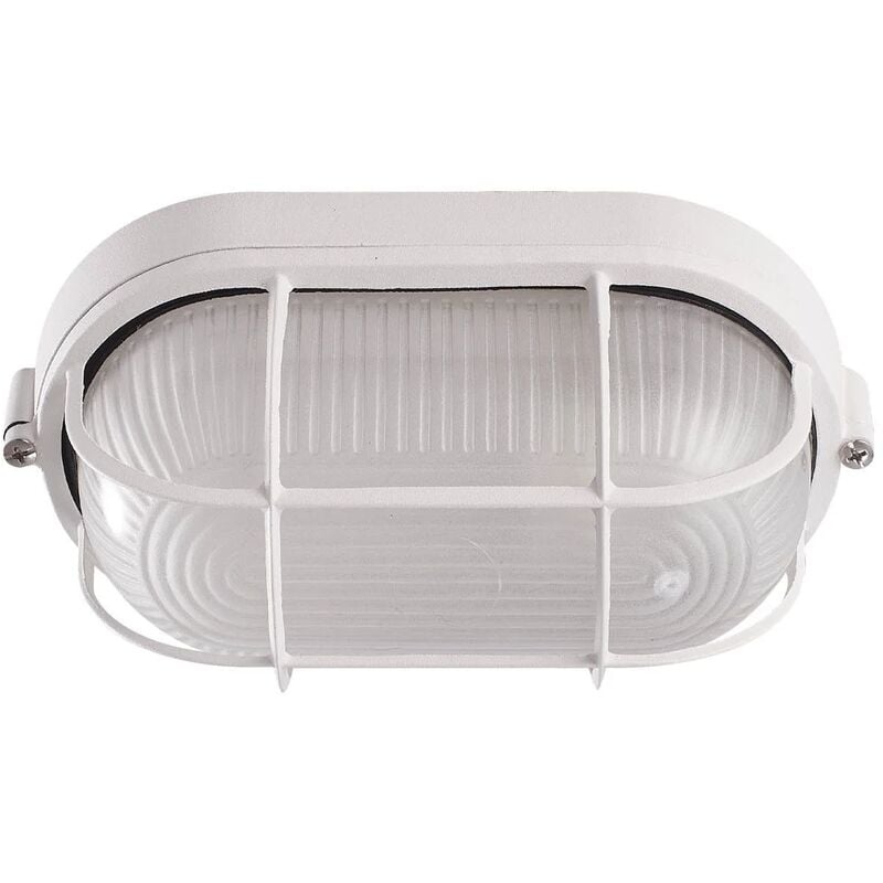 

APLIQUE EXTERIOR ESTANCO OVAL REJILLA BLANCO - Lúzete