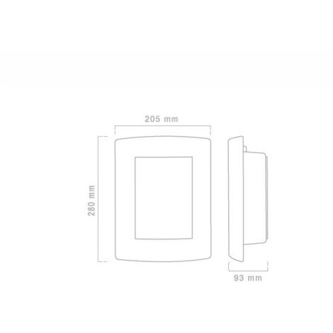 Aplique exterior inox E27 IP44 matel liso