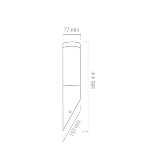 Aplique exterior inox E27 IP44 matel pared
