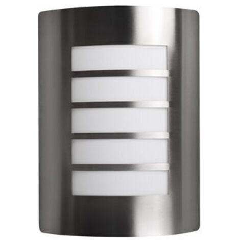 Aplique exterior inox E27 IP44 matel ranurado