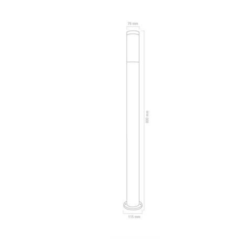 Aplique exterior inox E27 IP44 matel suelo