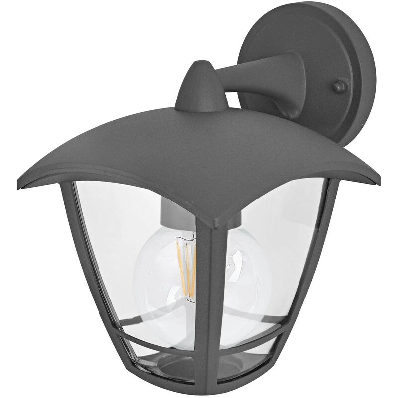 

APLIQUE EXTERIOR KENTIA E27 ANTRACITA IP44 - Lúzete