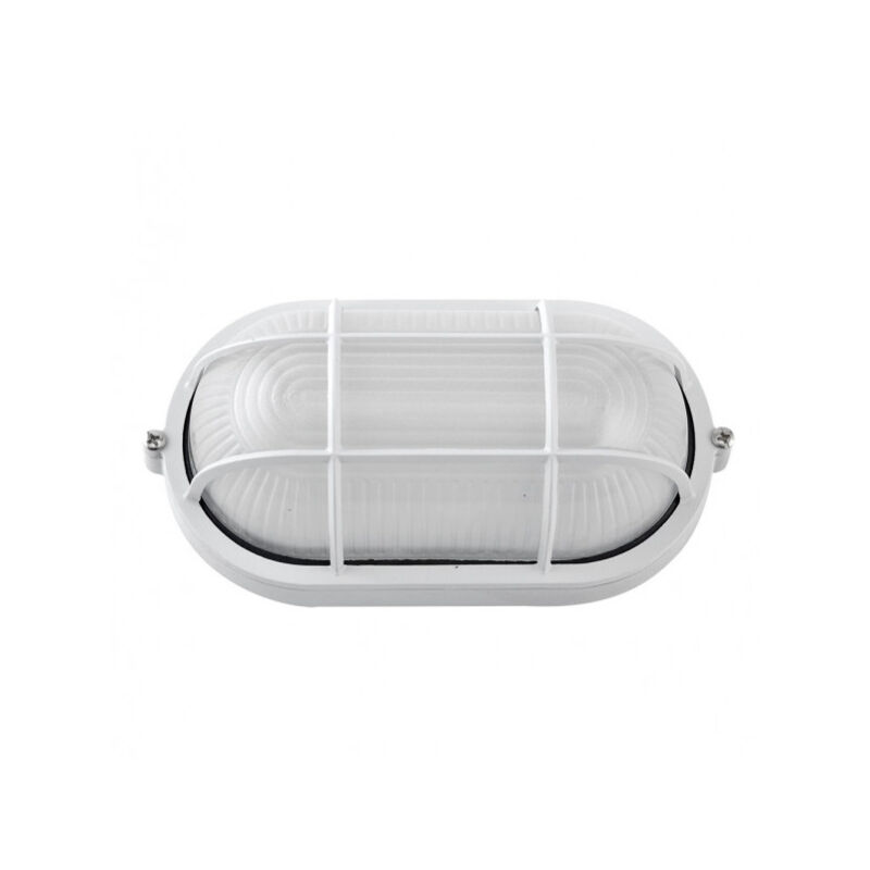 Applique ext.ovale aluminium apus large 1xe27 white 11,5x27,5x15,5 cm ip44 Applique ext.ovale aluminium apus large 1xe27 white 11,5x27,5x15,5 cm ip44