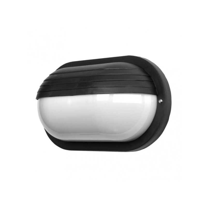 Lampe murale ext.ovale canopus large 1xe27 policarb.black ip44 10x26x15 cm Lampe murale ext.ovale canopus large 1xe27 policarb.black ip44 10x26x15 cm