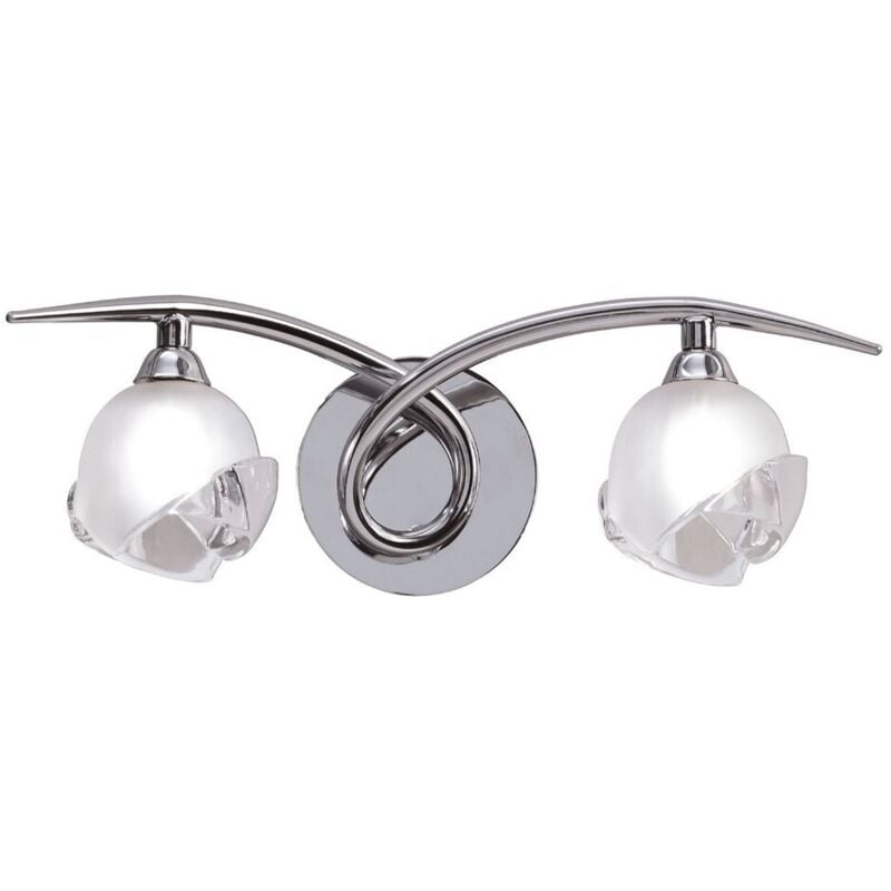 Inspired Mantra - Fragma - Lámpara de pared Switched 2 luces G9, cromo pulido