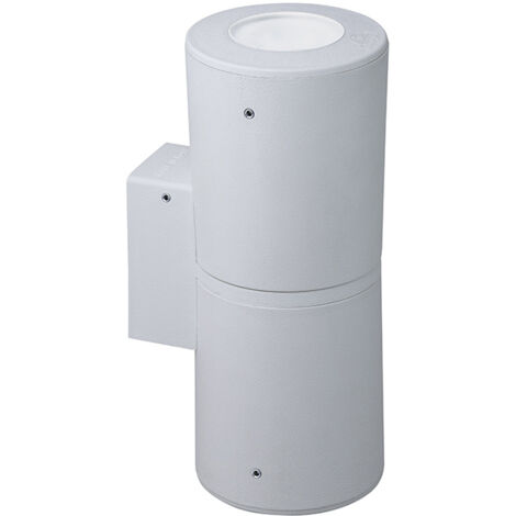 Aplique FRANCA 2xE27 6W con pulsador CCT (2colores) IP55 24al resina blanca