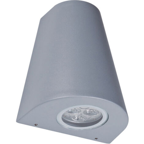 Aplique GANGES IP54 1xGU10 Metal+cristal Gris