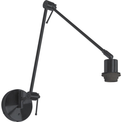 Aplique HAIA brazo articulado sin pantalla 1xE27 Negro