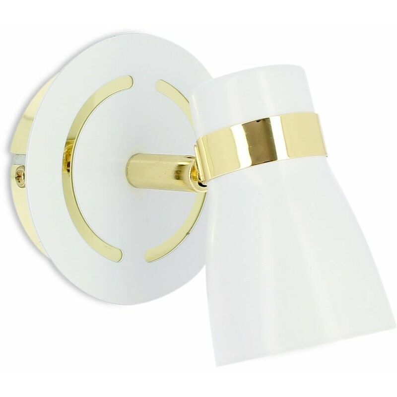 

Aplique HAMPTON 1 Spot GU10 Latón Blanco Mate
