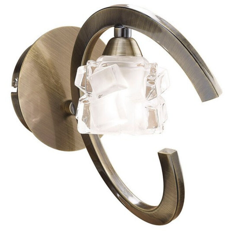 Inspired Mantra Fusion Ice Ice Aplique 1 Luz G9 Latón Envejecido