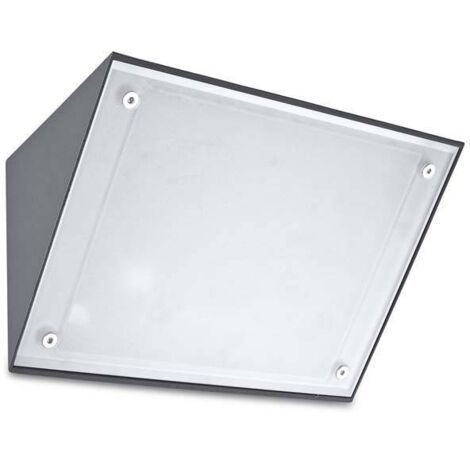 APLIQUE IP65 CURIE GLASS 350MM E27 80 GRIS URBANO - Leds-c4 Outdoor