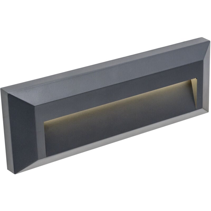 Aplique IP65 siram led 2.5 blanco cálido - 3000K on-off gris urbano 290