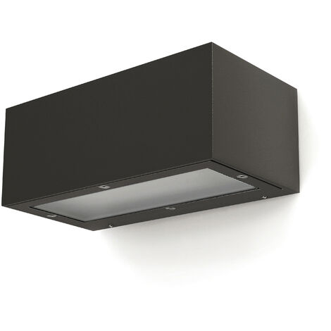 Aplique ISORA IP65 LED SMD 2x8.70W 1500lm CRI80 3000K up-down Antracita - Antracita