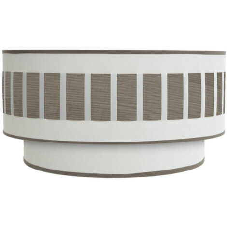 Aplique ivanna 1xe27 blanco-madera gris 17x30x15 cm