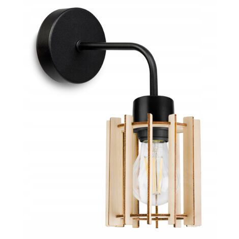 APLIQUE, LÁMPARA CUADRADA, LÁMPARA DE TECHO, PANTALLA DE MADERA, LED