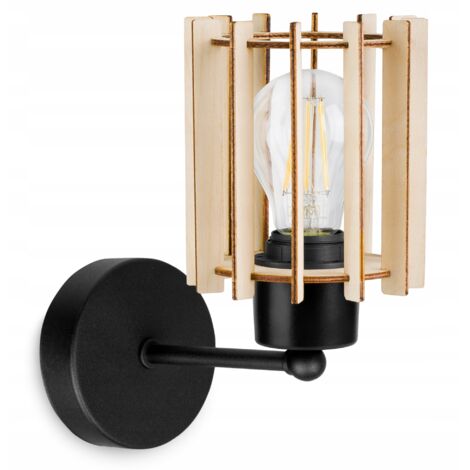APLIQUE, LÁMPARA CUADRADA, LÁMPARA DE TECHO, PANTALLA DE MADERA, LED