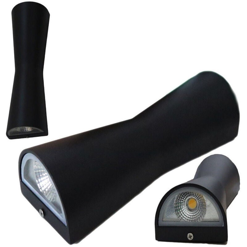 Trade Shop Traesio - Trade Shop - Applique Lanterna a Parete De External 10w a Dopple Led 5w + 5w Luce 6500k -