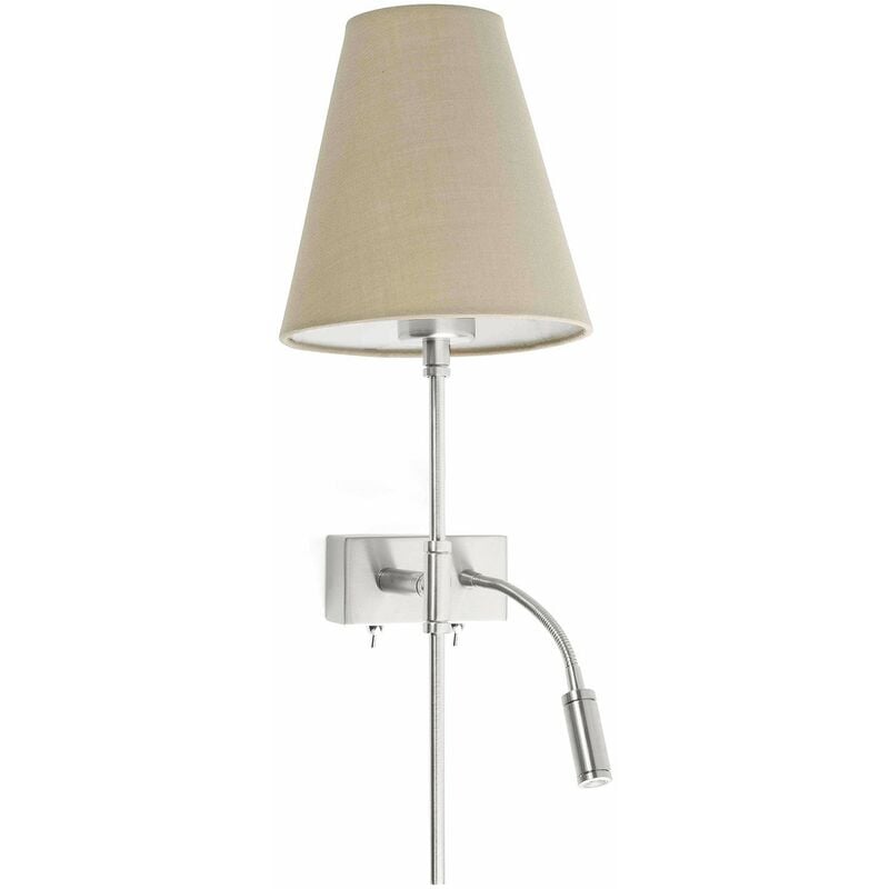

SABANA Aplique de pared con lector 29991 - NIQUEL SATINADO