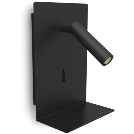 Aplique lector tilt BALTIC LED SMD 3W 251lm(226lm) CRI80 3000K USB A-USB C Negro
