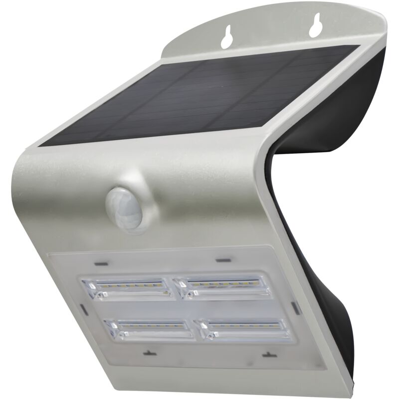 

APLIQUE LED 3,2W PLACA SOLAR +SENSOR +BATERÍA GRIS/NEGRO LEDSOLWB3G - Roblan