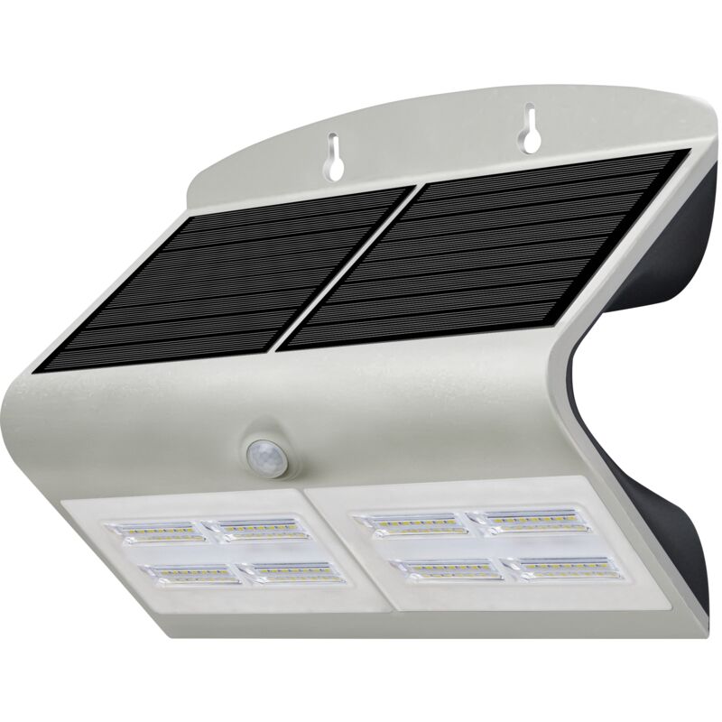 

APLIQUE LED 6,8W PLACA SOLAR +SENSOR +BATERÍA GRIS/NEGRO LEDSOLWB7G - Roblan