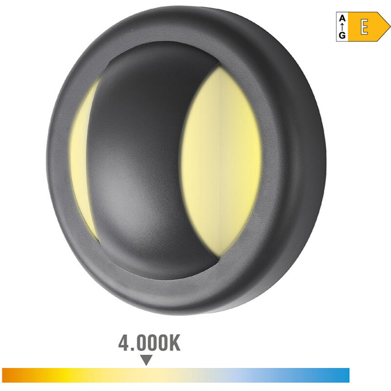 

EDM Aplique led 6w 250 lumens 4.000k luz dia ip65 redondo edm