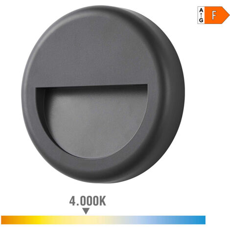 APLIQUE LED 6W 70lm 4000K LUZ DIA IP65 Ø14x2,8cm REDONDO EDM