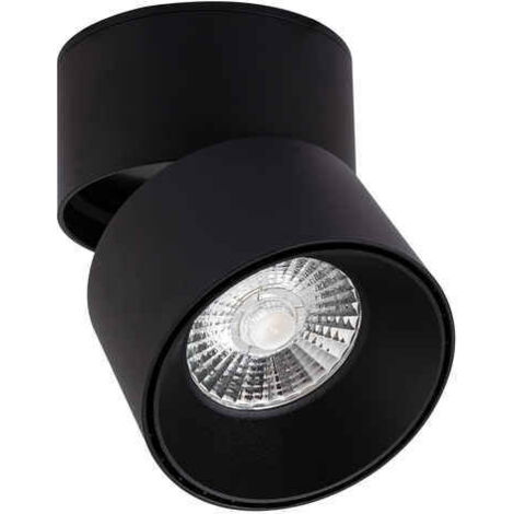 Aplique LED 7W Aluminio Circular Negro New Onuba 2700K Blanco Cálido