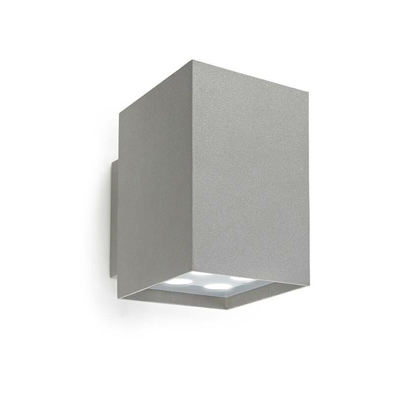 Leds-C4 Afrodita - Aplique de pared led de exterior hacia arriba y hacia abajo Gris 1690lm 3000K IP55