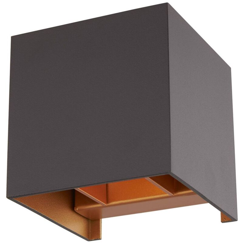 

Aplique LED angular con bombilla G9, negro-dorado