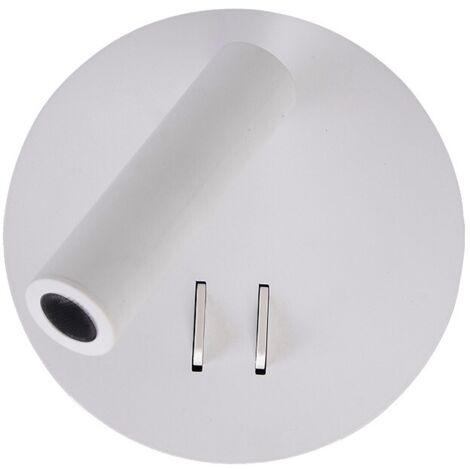 Aplique LED con interruptor 9W 3000K Luz Indirecta y Foco Orientable 6000K