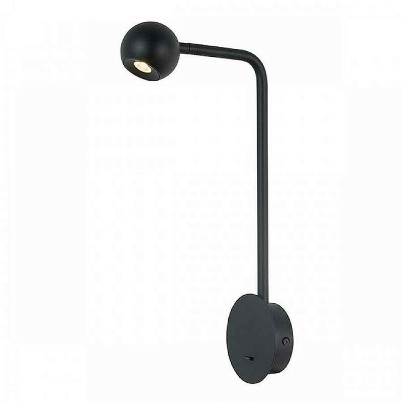 

Aplique led con interruptor modelo EYES negro 6w Mantra