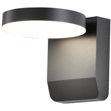 Aplique LED cuadrado V-TAC de 17 W, 150 lm/W, negro, blanco cálido, IP65
