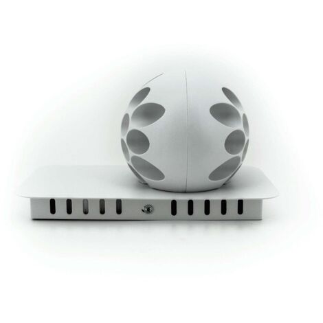 Aplique LED de Pared Interior 9W · 2700K · Aluminio Blanco · Diseño Esférico Decorativo